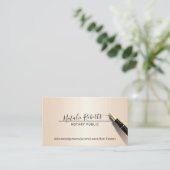 Notary Public Minimalistisch Script Signature Ivor Visitenkarte (Stehend Vorderseite)