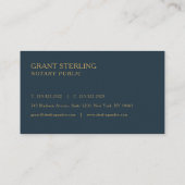 Notary Public Nautical Compass  Visitenkarte (Rückseite)