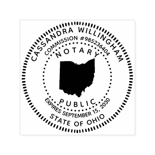 Notary Public Ohio Permastempel (Design)