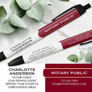 Notary Public Promotion Geschenke Burgundy Busines Kugelschreiber