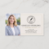 Notary Public QR Code Photo Professional Visitenkarte (Vorderseite)