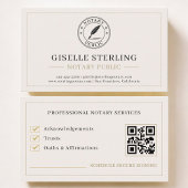 Notary Public QR Code Professional Visitenkarte
