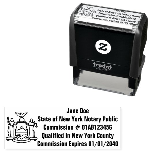 Notary Public Self Inking Briefmarke Permastempel (Beispiel)