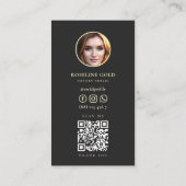 Notary Public Signing Agent Consultant Black Gold Visitenkarte (Rückseite)