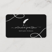 Notary Public Signing Agent Quill Logo Visitenkarte (Vorderseite)