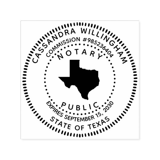 Notary Public Texas Permastempel (Design)