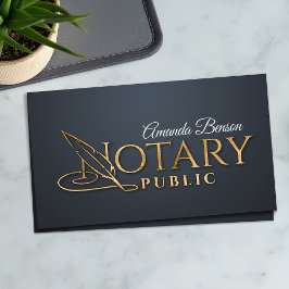 Notary Public Typografy Quake Pen Visitenkarte