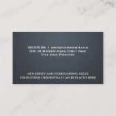 Notary Public Typografy Quake Pen Visitenkarte (Rückseite)