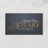 Notary Public Typografy Quake Pen Visitenkarte (Vorderseite)