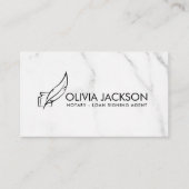 Notary quill pen and ink  visitenkarte (Vorderseite)