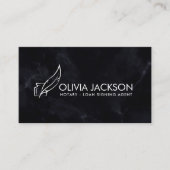 Notary quill pen and ink visitenkarte (Vorderseite)