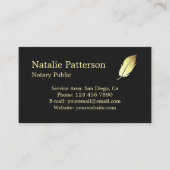 Notary Services Black Modern Business Card Visitenkarte (Vorderseite)
