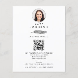 Notary Signage Agent Feather Quill Logo Foto Flyer