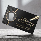 Notary Signing Agent Beruflich Black Gold Foto Visitenkarte
