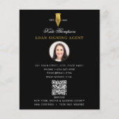 Notary Signing Agent Modern Gold QR Code Photo Flyer (Vorne)