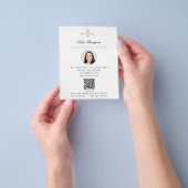 Notary Signing Agent  Modern Pink QR Code Photo Flyer (Gruppe)