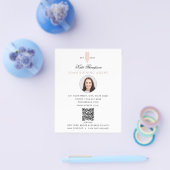 Notary Signing Agent  Modern Pink QR Code Photo Flyer (Einzeln)
