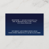 Notary Typografy quill Visitenkarte (Rückseite)