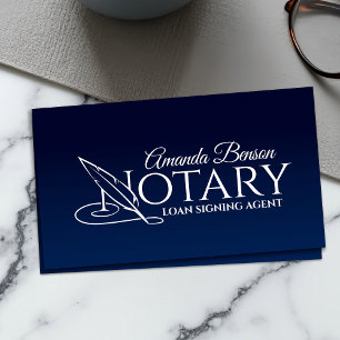 Notary Typografy quill Visitenkarte