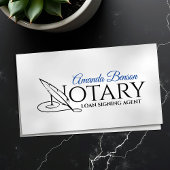 Notary Typografy quill Visitenkarte