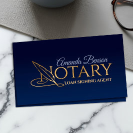 Notary Typografy quill Visitenkarte