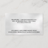 Notary Typografy quill Visitenkarte (Rückseite)