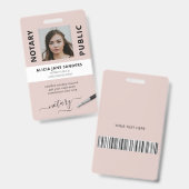 Notarzt mit beruflichem Rosa Agent Ausweis (Vorder- & Rückseite)