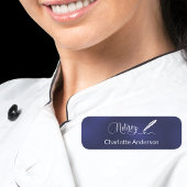 Notarzte Schrift blau weiß elegant Namensschild