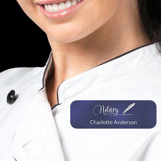 Notarzte Schrift blau weiß elegant Namensschild