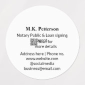 Notarzter Agent für öffentliche Darlehensunterzeic Etiketten (Design 2)