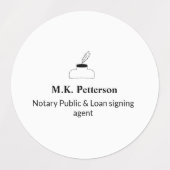 Notarzter Agent für öffentliche Darlehensunterzeic Etiketten (Design 1)