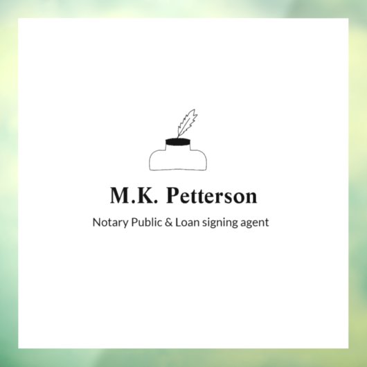 Notarzter Agent für öffentliche Darlehensunterzeic Fensteraufkleber (Blatt 3)