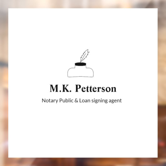 Notarzter Agent für öffentliche Darlehensunterzeic Fensteraufkleber (Blatt 2)