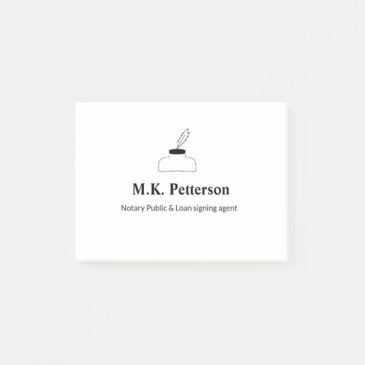 Notarzter Agent für öffentliche Darlehensunterzeic Post-it Klebezettel (Vorderseite)