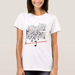 Notas de Amor: Ilustración Musical en Acuarela par T-Shirt
