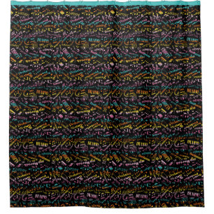 Notation Regenbogen Duschvorhang