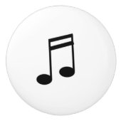 Notation, zwei sechzehnte Noten oder Halbquaver Keramikknauf (Vorderseite)