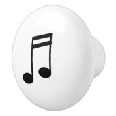 Notation, zwei sechzehnte Noten oder Halbquaver Keramikknauf (Rechts)