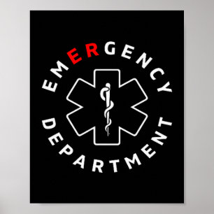 Notaufnahme-Abteilung Er Rn Krankenschwester Retro Poster