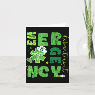 Notaufnahme-Krankenschwester St. Patrick's Day Not Karte