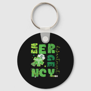 Notaufnahme-Krankenschwester St. Patrick's Day Not Schlüsselanhänger