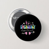 Notaufnahme Ostern Er Krankenschwester Notfallraum Button (Vorne & Hinten)