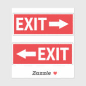 Notausfahrt-Zeichen für beide Richtungen Aufkleber (Blatt)