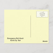 Notausgang Noah Postkarte (Rückseite)