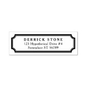 Notched Frame Classic Border Rücksendeadresse Permastempel (Design)