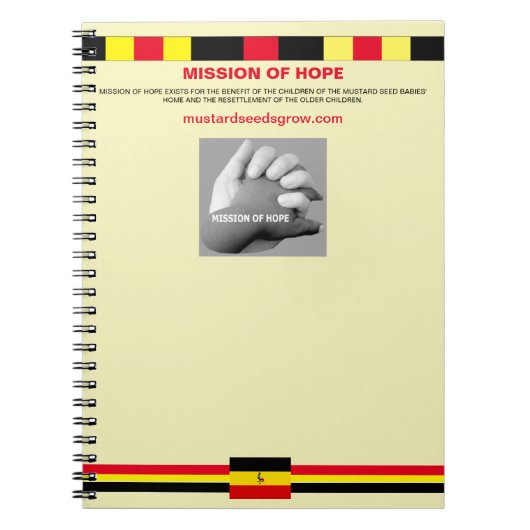 Note book for Mission of Hope Notizblock (Vorderseite)