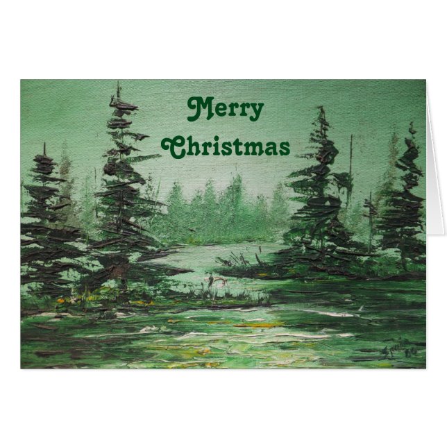 Note Card Ann Hayes Painting Green Forest (Vorderseite (Horizontal))