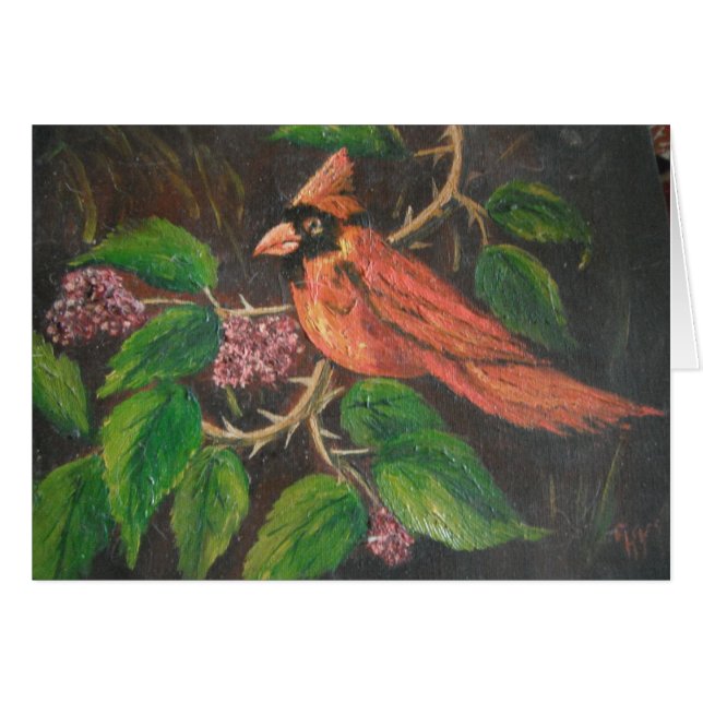 Note Card Ann Hayes Painting Kardinal (Vorderseite (Horizontal))