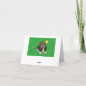 Note Card Baby Basset Hound Sheldon Sommerzeit Karte (Rückseite)