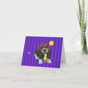 Note Card Baby Basset Hound Sheldon Sommerzeit Karte